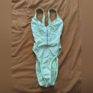 Vintage Retro high-vis yellow One Piece Swimsuit